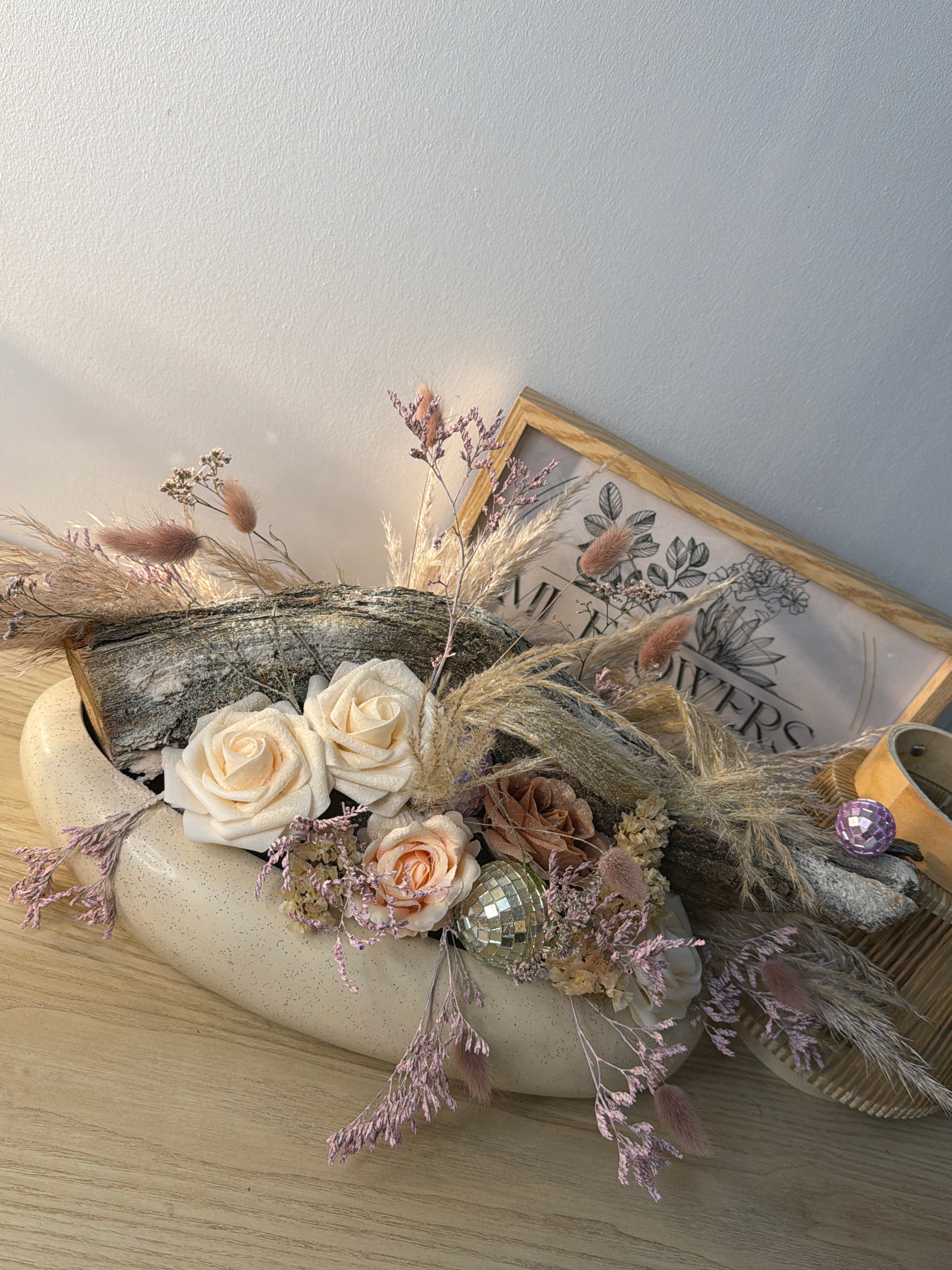 Composition XXL, fleurs séchées