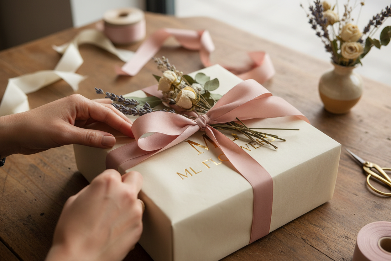 en mieux genre qui l'emballe le colis sinon et l'écriture tout en CAPITAL mais un peut dorée l'écriture